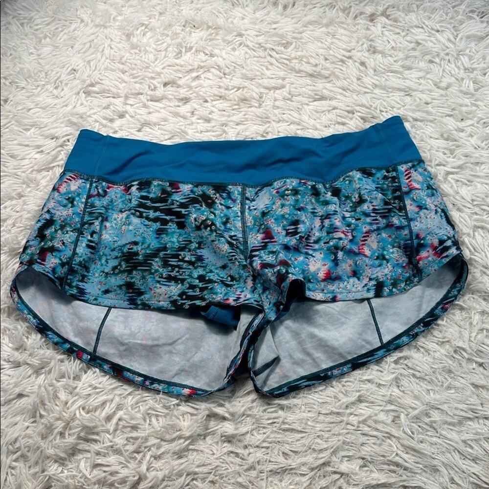 Lululemon Speed Up Short *2.5" Quick Start Multi / Hawaiian Blue